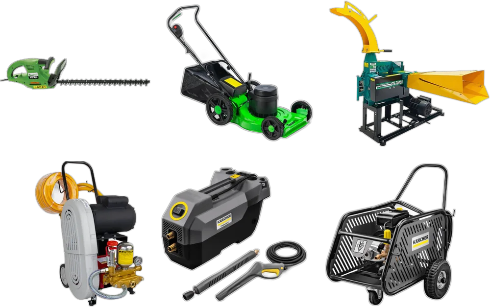 Equipamentos para jardim e limpeza